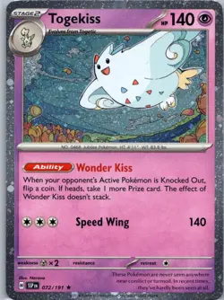Pokemon TCG Togekiss 72/191 Surging Sparks Cosmos Holo NM - Image 1