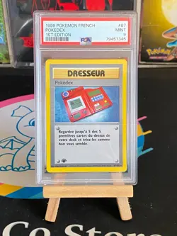 Pokedex (Carte pokemon Dresseur) 87/102 - Set de Base Edition 1 - PSA 9 - FR - Image 1