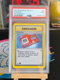 Pokedex (Carte pokemon Dresseur) 87/102 - Set de Base Edition 1 - PSA 9 - FR - Image 2