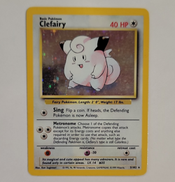 Pokemon Clefairy Base Set 5/102 Holo Rare Basic 1999 English - Image 1