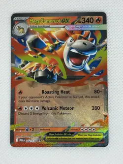 Mega Camerupt ex 022/132 Pokemon TCG Mega Evolution Double Rare Holo NM - Image 1