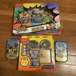 Ascended Heroes First Partner Deluxe Pin Collection + Pokemon Day Box +2 Tins - Image 1