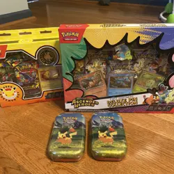 Ascended Heroes First Partner Deluxe Pin Collection + Pokemon Day Box +2 Tins - Image 3