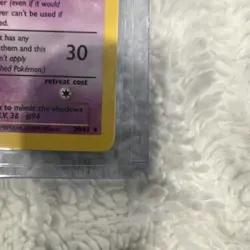 Pokemon Gengar 80 HP Fossil 20/62 Rare Regular Stage 2 1999 Wizards TCG - Image 2