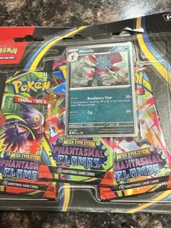 Pokemon TCG Mega Evolution Phantasmal Flames 3 Pack Blister Sneasel Promo NEW 🔥 - Image 1
