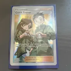 Pokemon Coach Trainer Full Art Ultra Rare 233/236 Sm-Unified Minds Holo Trainer - Image 1