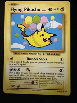 Flying Pikachu Secret Rare - 2016 Pokemon XY Evolutions 110/108 NM - Image 1