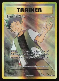 Brock's Grit 107/108 Full Art Ultra Rare Evolutions Pokemon English NM - Image 1