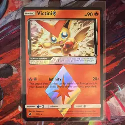 Pokemon Victini Prism Star Prism Rare Dragon Majesty Basic 90 HP 7/70 Holo ENG - Image 1