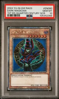 2024 YU-GI-OH! RA03-QUARTER CENTURY BONANZA #EN080 DARK MAGICIAN PSA 10 - Image 1
