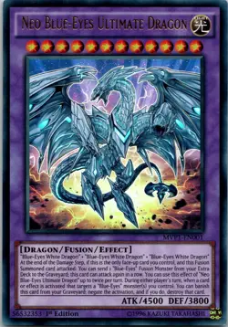 Yugioh Neo Blue-Eyes Ultimate Dragon MVP1-EN001 1st Edition Ultra Rare NM - Image 1