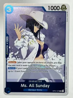 Ms. All Sunday OP01-079 Romance Dawn Foil One Piece Card Game - Image 1