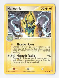 Manectric 38/107 Regular Uncommon EX Deoxys Series Vintage Pokemon TCG Card NM - Image 1