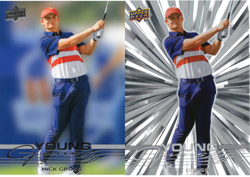 Nick Gross 2026 Upper Deck Young Guns RC + Outburst Parallel 2 Card Lot PGA Tour - Image 1