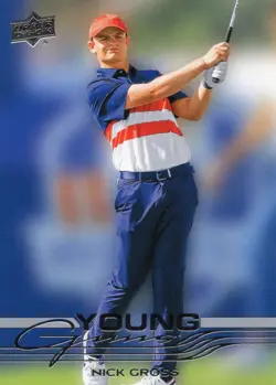 Nick Gross 2026 Upper Deck Young Guns RC + Outburst Parallel 2 Card Lot PGA Tour - Image 3