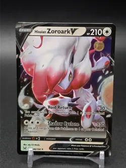 Hisuian Zoroark V 146/196 Holo Ultra Rare Lost Origin Pokemon TCG NM - Image 1