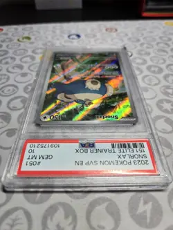 2023 Pokemon Svp Black Star Promo #051 Snorlax 151 Elite Trainer Box PSA 10 - Image 4