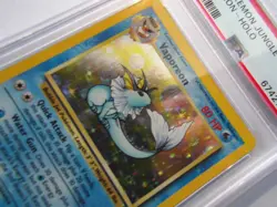 x1 1999 Pokemon Jungle Unlimited Vaporeon Holo #12 PSA 8 NM-MT TexasNerdGames - Image 2