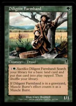 Diligent Farmhand Odyssey Light Play MTG Magic the Gathering - Image 1