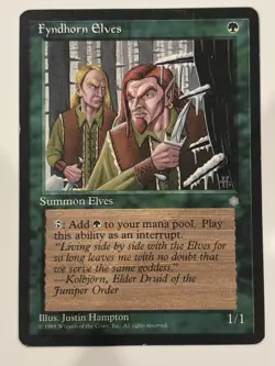 Fyndhorn Elves Ice Age Light Play MTG Magic the Gathering - Image 1