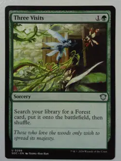 Three Visits *Uncommon* Magic MtG x1 SOC Commander Secrets of Strixhaven - Image 1