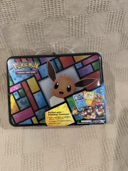 Pokemon TCG Eevee Collector's Treasure Chest Lunchbox Tin NEW/SEALED - Image 1