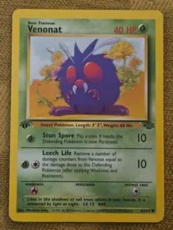 Pokemon Jungle Venonat 63/64 1st Edition - Image 1