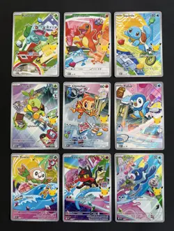 POKEMON SET PRIMI COMPAGNI D'AVVENTURA - SERIE 1 - 9 STARTER - NEAR MINT - Image 1