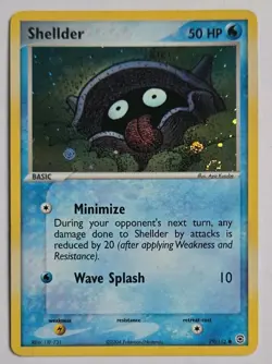 Pokemon Shellder FireRed & LeafGreen 79/112 Reverse Holo 2004 Vintage Card Swirl - Image 1