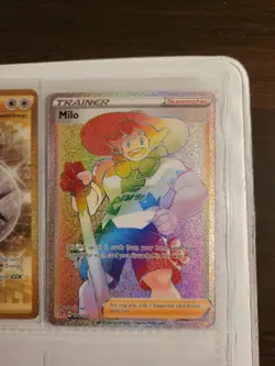 Pokemon TCG Milo 201/192 Rebel Clash Trainer Full Art Secret Rainbow Rare NM - Image 1