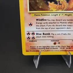 Pokemon TCG - Moltres 12/62 Fossil - Rare Holo - WOTC 1999 - LP - Image 4