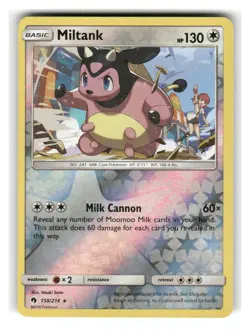 Miltank 158/214 Rare Lost Thunder Pokemon Reverse Holo Lightly Played - Image 1