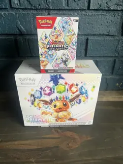 Pokemon TCG Prismatic Evolution Etb & Booster Bundle Combo. Needs A New Home. - Image 1