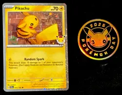 2026 Pikachu 051 Stamped Pokemon Day 30th Anniversary Promo with Coin - Image 1