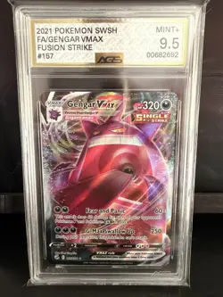 Pokemon Gengar VMAX Fusion Strike Ultra Rare Holo AGS 9.5 2021 - Image 1