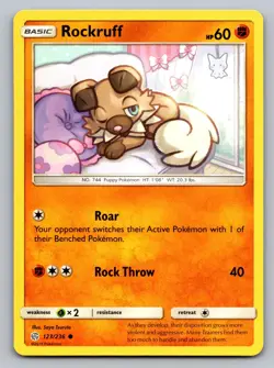 Rockruff 123/236 Common Cosmic Eclipse Pokemon Lightly Played - Image 1