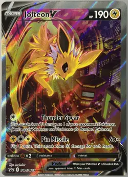 Pokemon Jolteon VMAX SWSH184 Promo Full Art Black Star Holo Sword & Shield 2021 - Image 1