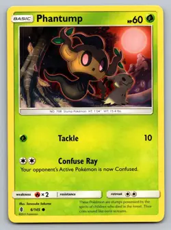 Phantump 6/145 Common Guardians Rising Pokemon Lightly Played - Image 1