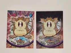 2000 Topps Pokemon #20 Raticate Holo + Non Holo TV Animation Edition Blue Logo - Image 1
