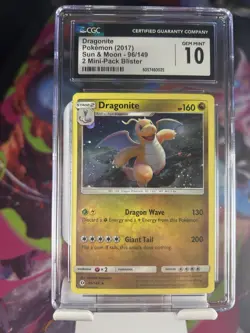 Pokemon Dragonite 96/149 SM Base Set Holo Rare CGC 10 160 HP EN - Image 1