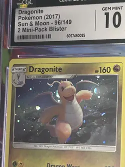 Pokemon Dragonite 96/149 SM Base Set Holo Rare CGC 10 160 HP EN - Image 4