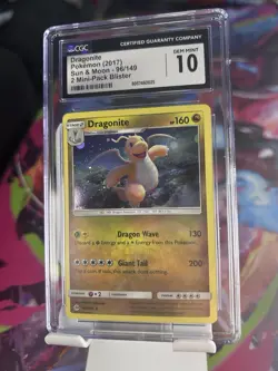 Pokemon Dragonite 96/149 SM Base Set Holo Rare CGC 10 160 HP EN - Image 5