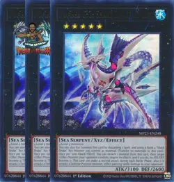Yugioh! 3x Number C32: Shark Drake LeVeiss MP25-EN248 Ultra Rare 1st Ed NM - Image 1