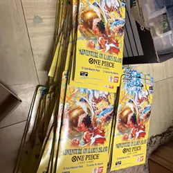 Lot Of 49 One Piece Adventure on KAMI’S Island OP15-EB04 Sleeved Packs. All New - Image 1