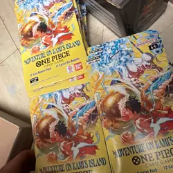Lot Of 49 One Piece Adventure on KAMI’S Island OP15-EB04 Sleeved Packs. All New - Image 2