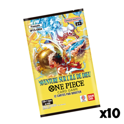 LOT 10 BOOSTER 12 CARTE ONE PIECE OP15 AVENTURE SUR L'ILE DE DIEU FR NEUF SCELLE - Image 1