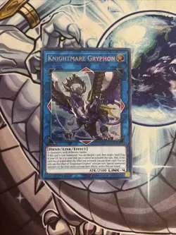 (SRH) YuGiOh KNIGHTMARE GRYPHON Secret Rare 1st FLOD-EN048 VLP - Image 1
