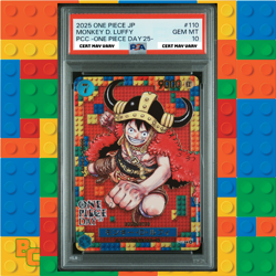 One Piece Monkey D. Luffy Promo P-110 One Piece Day 2025 Japanese PSA 10 - Image 1