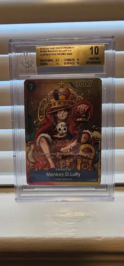 2024 ONE PIECE PROMO CONVENTION EXCLUSIVE #P-043 MONKEY. D. LUFFY FOIL BGS 10 - Image 1