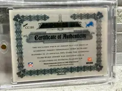2006 Playoff National Treasures Barry Sanders AUTO GAME USED Jersey Patch Lions - Image 4